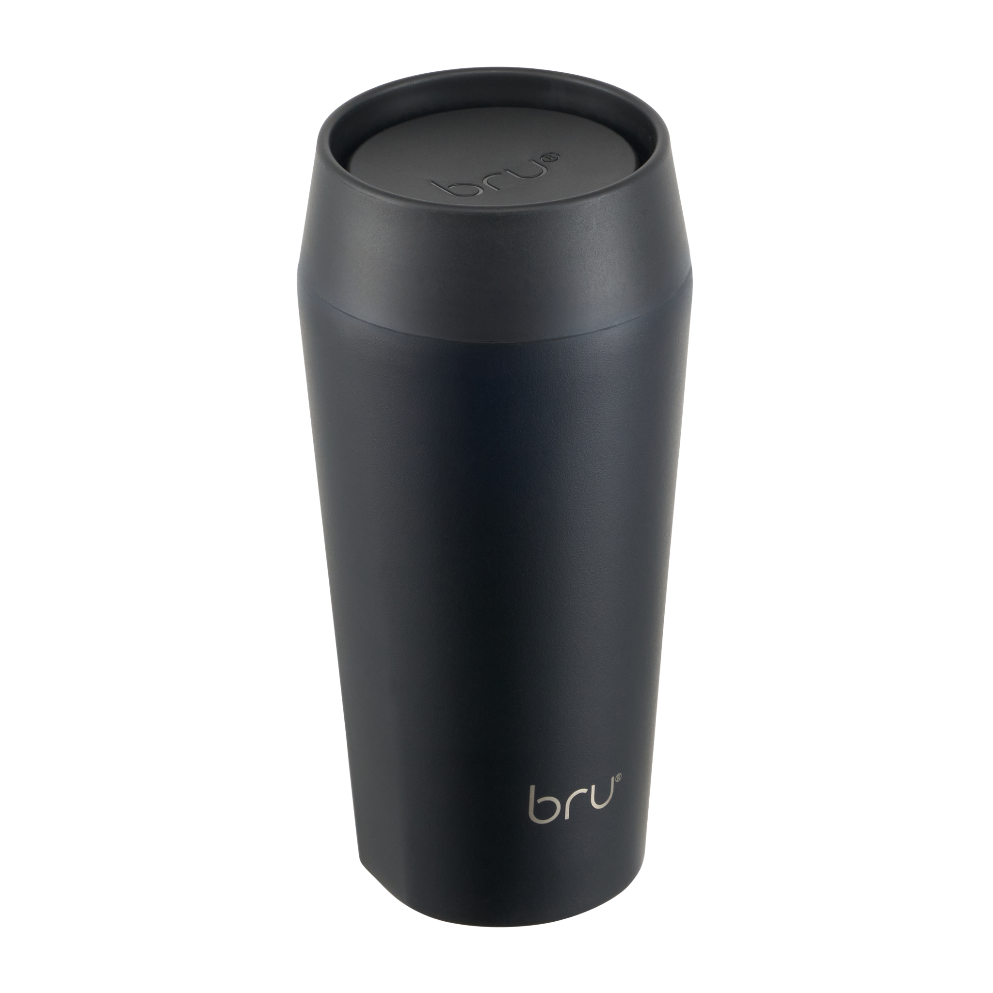 bru ceramic travel mug 12oz in black magic
