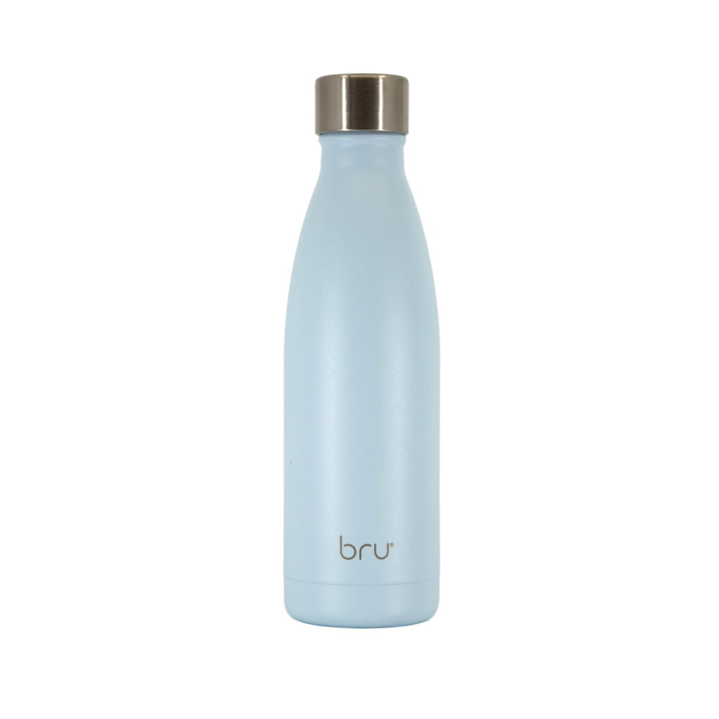 bru bottle baby blue, refillable water bottle, sustainable water bottles, insulated water bottle, insulated bottle, thermal water bottle