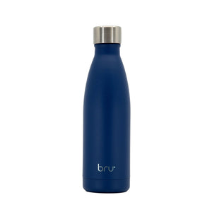 bru bottle blue,keep cold water bottle, vacuum water bottle, double walled water bottle, water bottle hot and cold